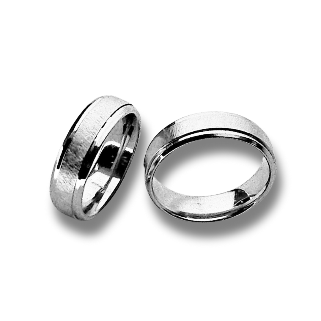 DUO DE ANILLOS PARA PAREJA MATIZADOS - ULTIMAS TALLAS