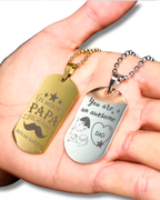 COLLAR PLACA MILITAR CON FOTOGRABADO