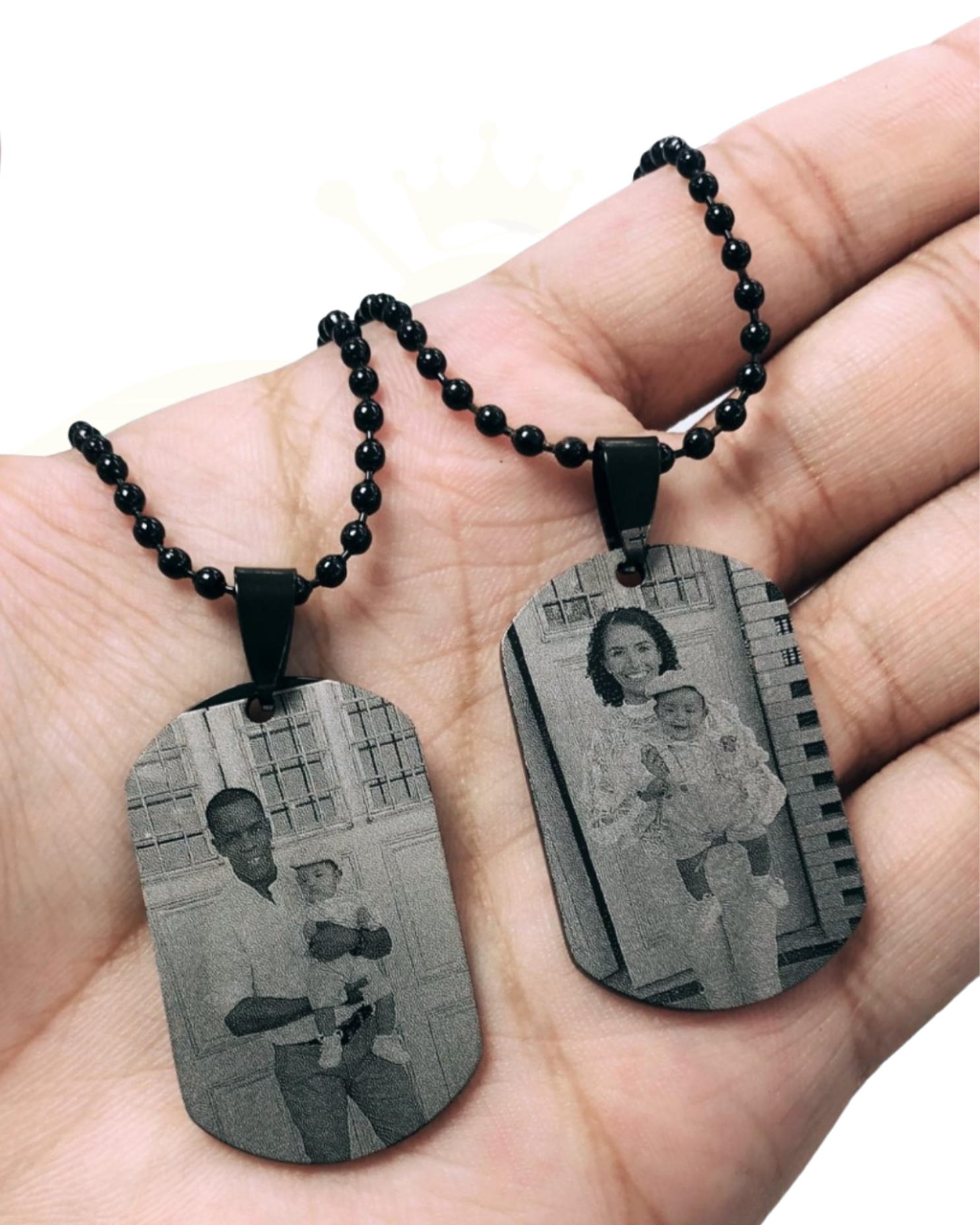 COLLAR PLACA MILITAR CON FOTOGRABADO