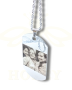 COLLAR PLACA MILITAR CON FOTOGRABADO