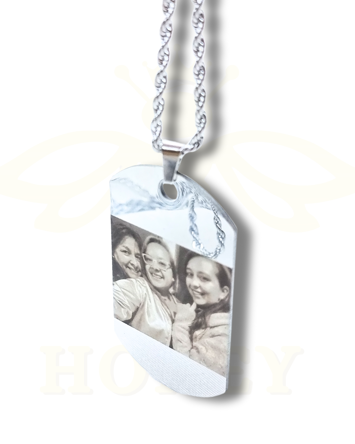 COLLAR PLACA MILITAR CON FOTOGRABADO