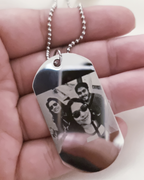 COLLAR PLACA MILITAR CON FOTOGRABADO