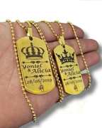 COLLAR PLACA MILITAR CON FOTOGRABADO