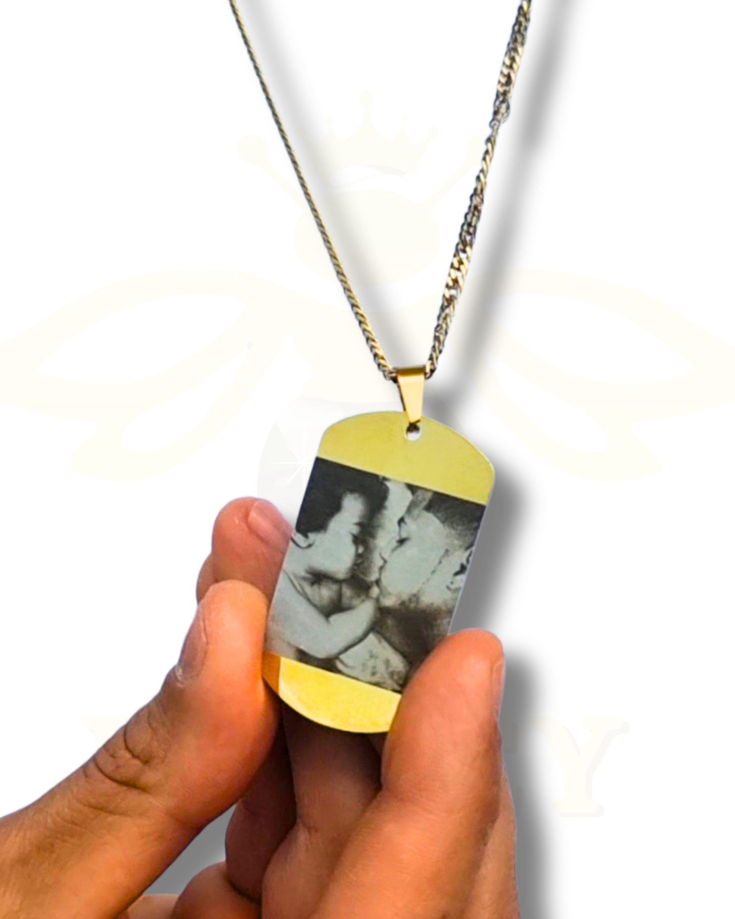 COLLAR PLACA MILITAR CON FOTOGRABADO