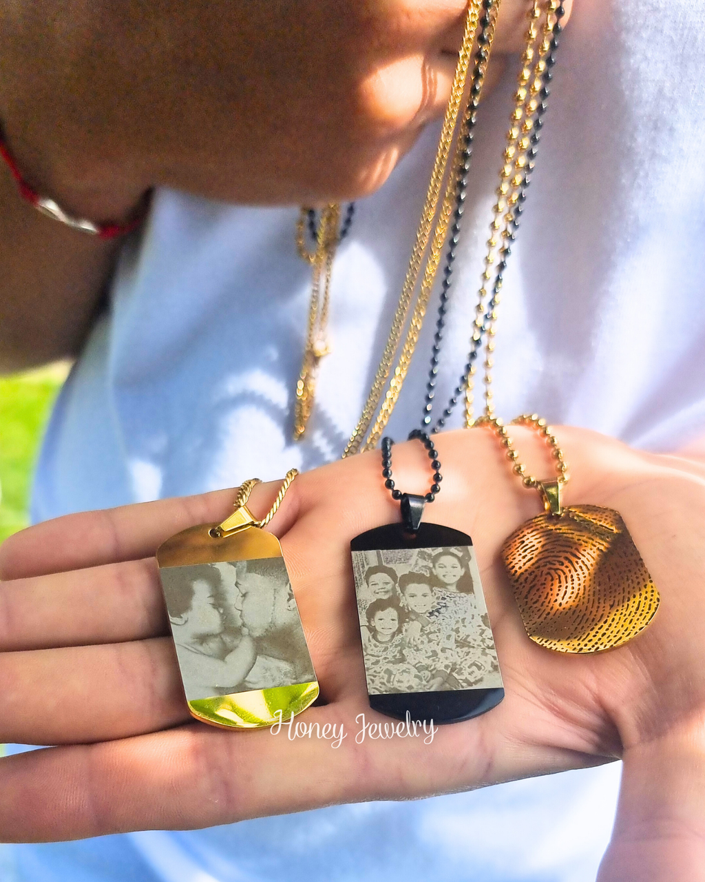 COLLAR PLACA MILITAR CON FOTOGRABADO