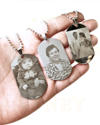 COLLAR PLACA MILITAR CON FOTOGRABADO