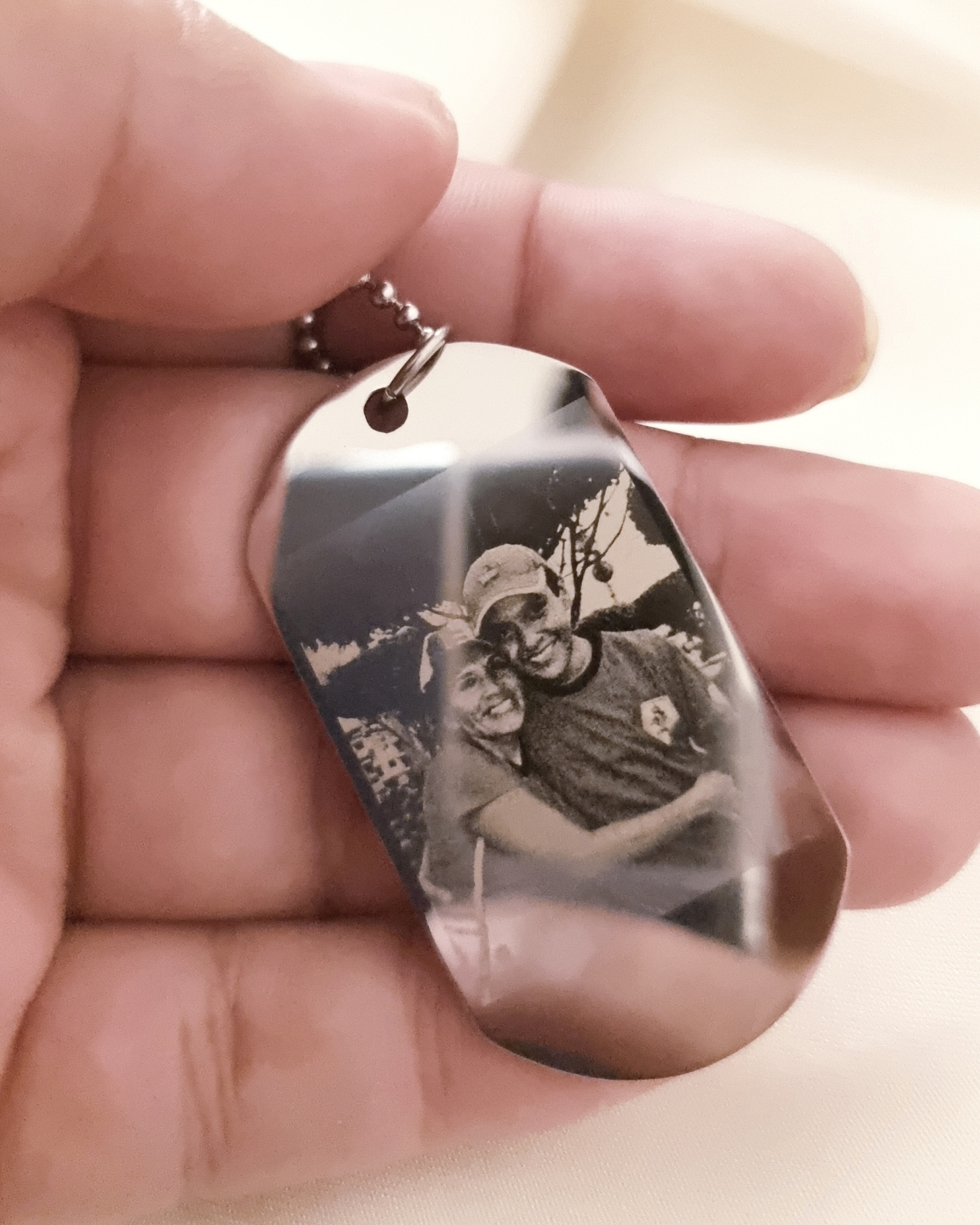 COLLAR PLACA MILITAR CON FOTOGRABADO