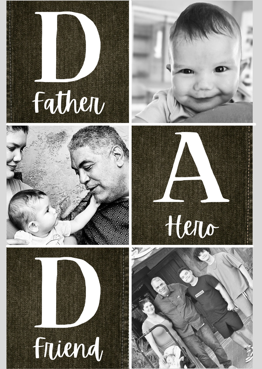 Llavero Placa para Papá con Fotograbado Tipo Collage