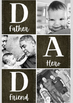 Llavero Placa para Papá con Fotograbado Tipo Collage