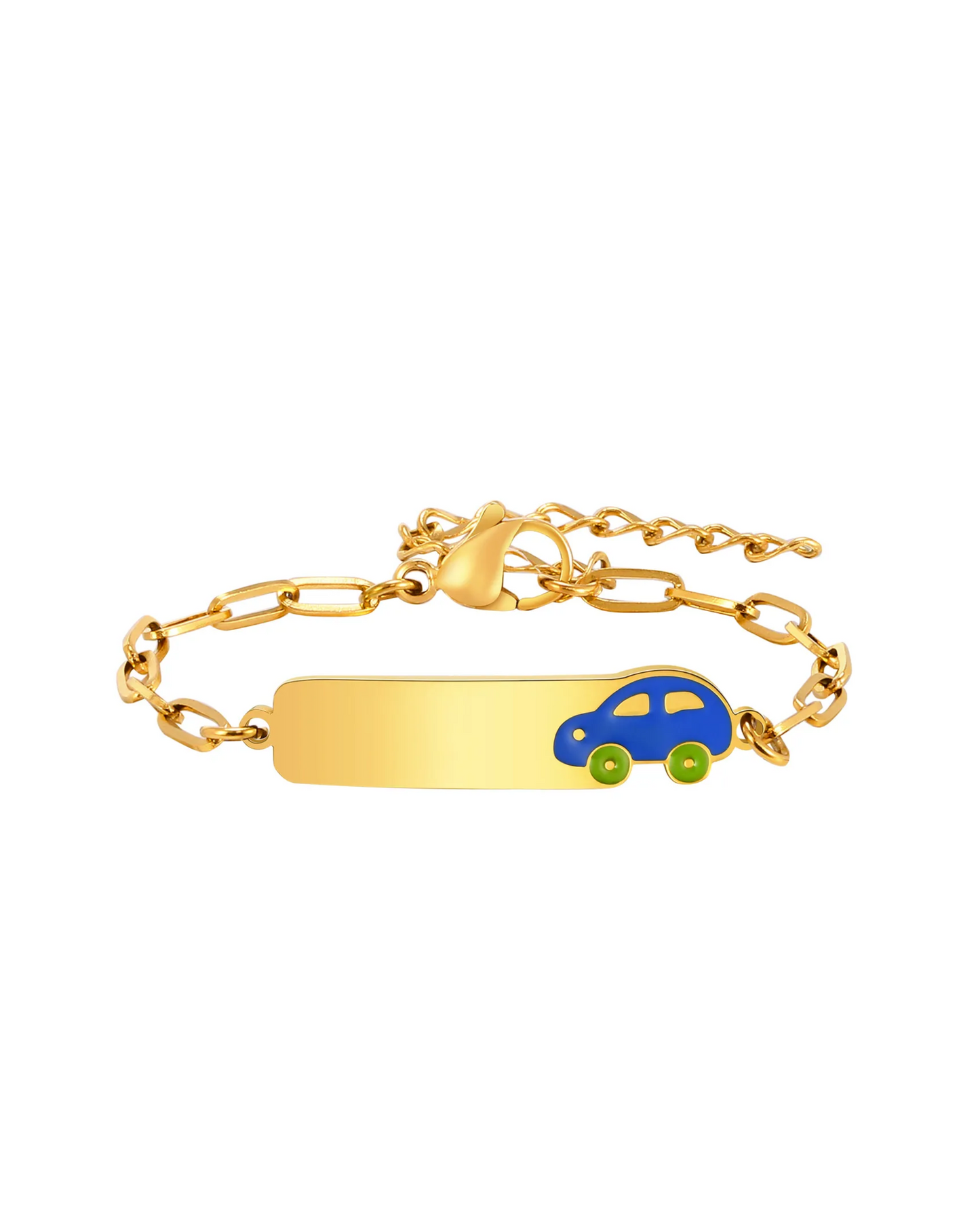 Pulsera para niños carrito cadena clip (PRE ORDEN)