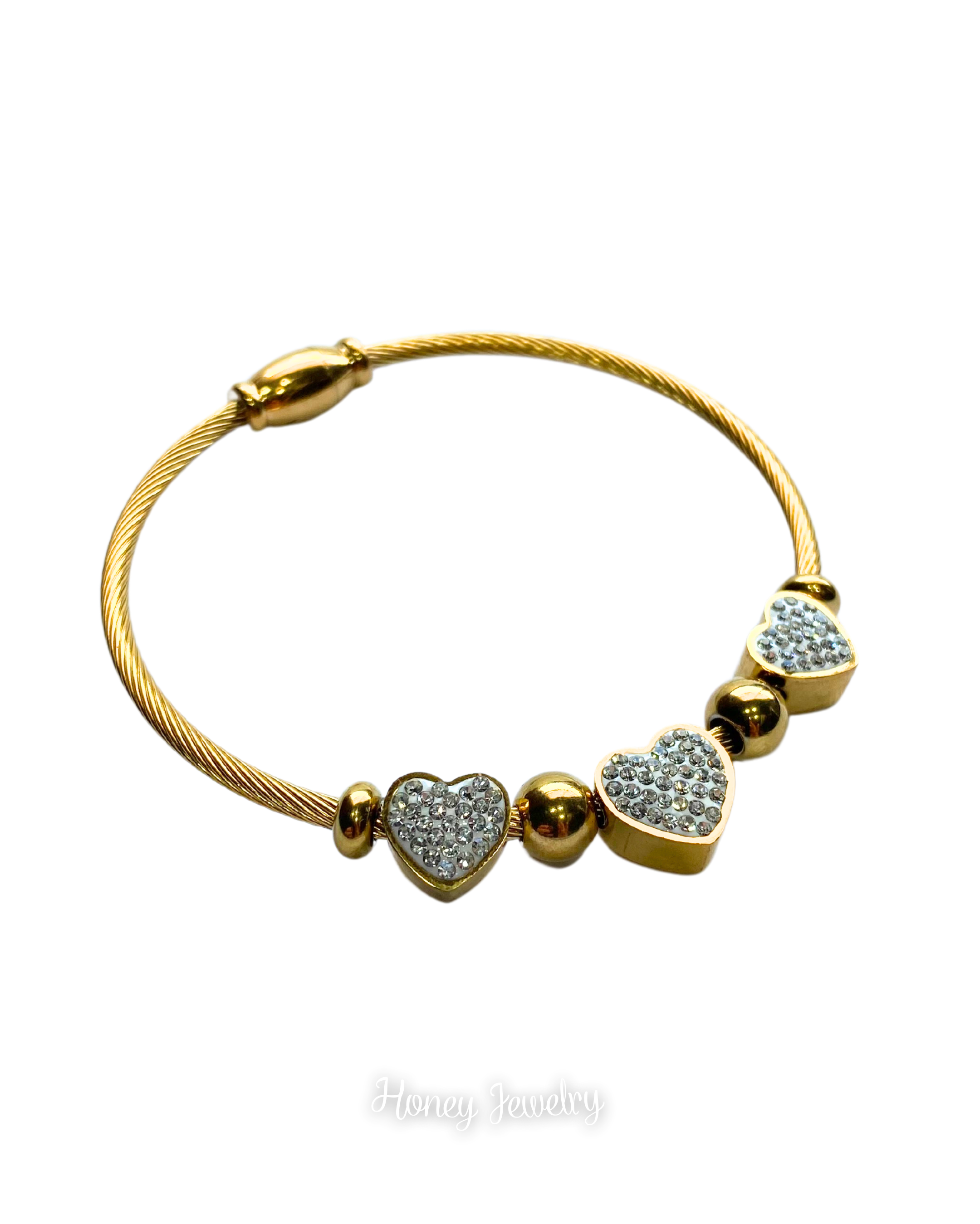 PULSERA DIJES 3 CORAZONES