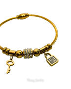 PULSERAS DIJES MINI CANDADO Y LLAVE