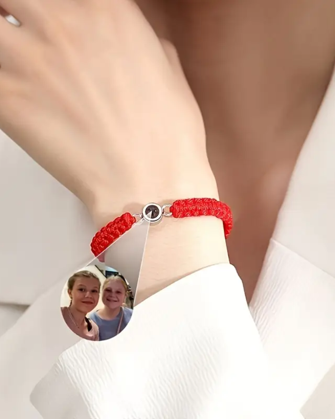 PRE ORDEN - PULSERA TEJIDA CON FOTO PROYECCION