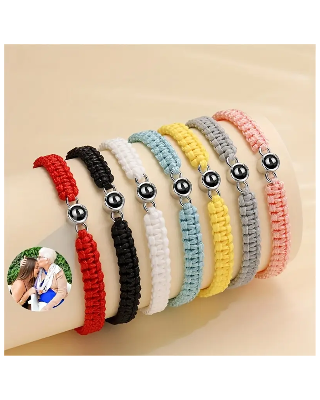 PRE ORDEN - PULSERA TEJIDA CON FOTO PROYECCION