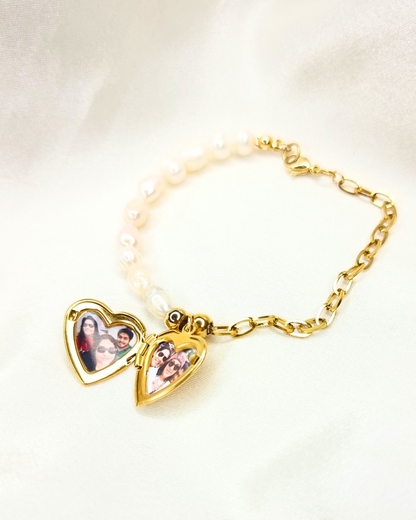 Pulsera Relicario corazón mini