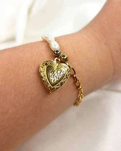 Pulsera Relicario corazón mini