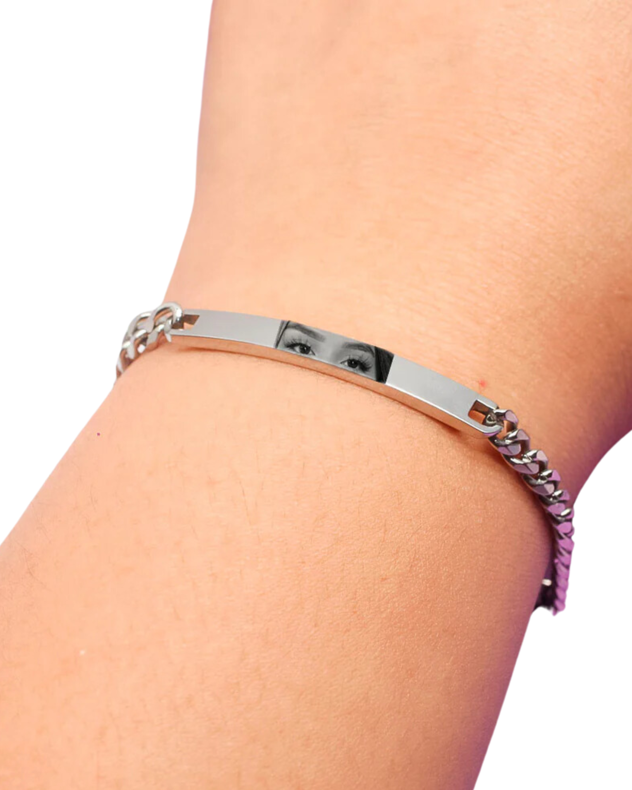 PULSERA TIPO ESCLAVA MIRADA FOTOGRABADO