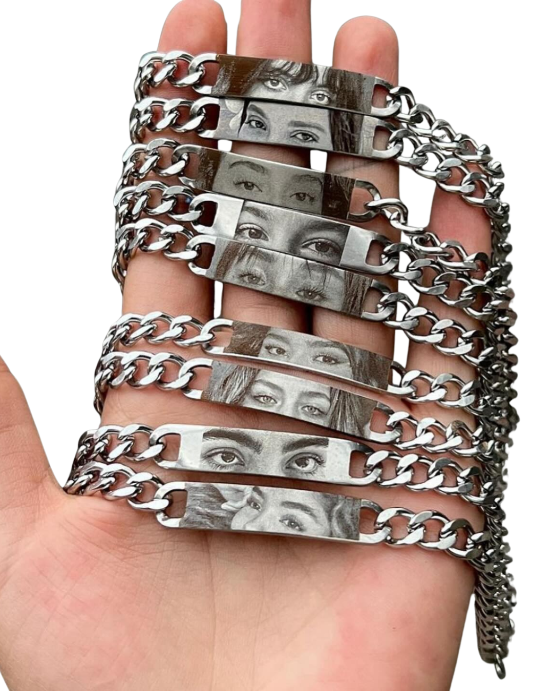 PULSERA TIPO ESCLAVA MIRADA FOTOGRABADO