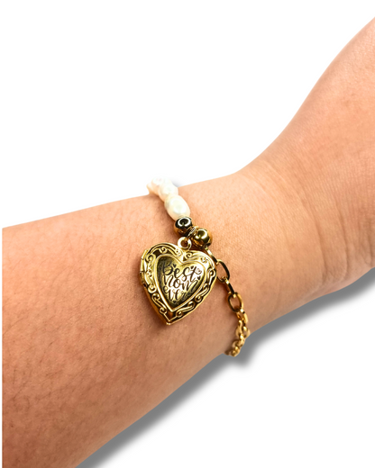 Pulsera Relicario corazón mini