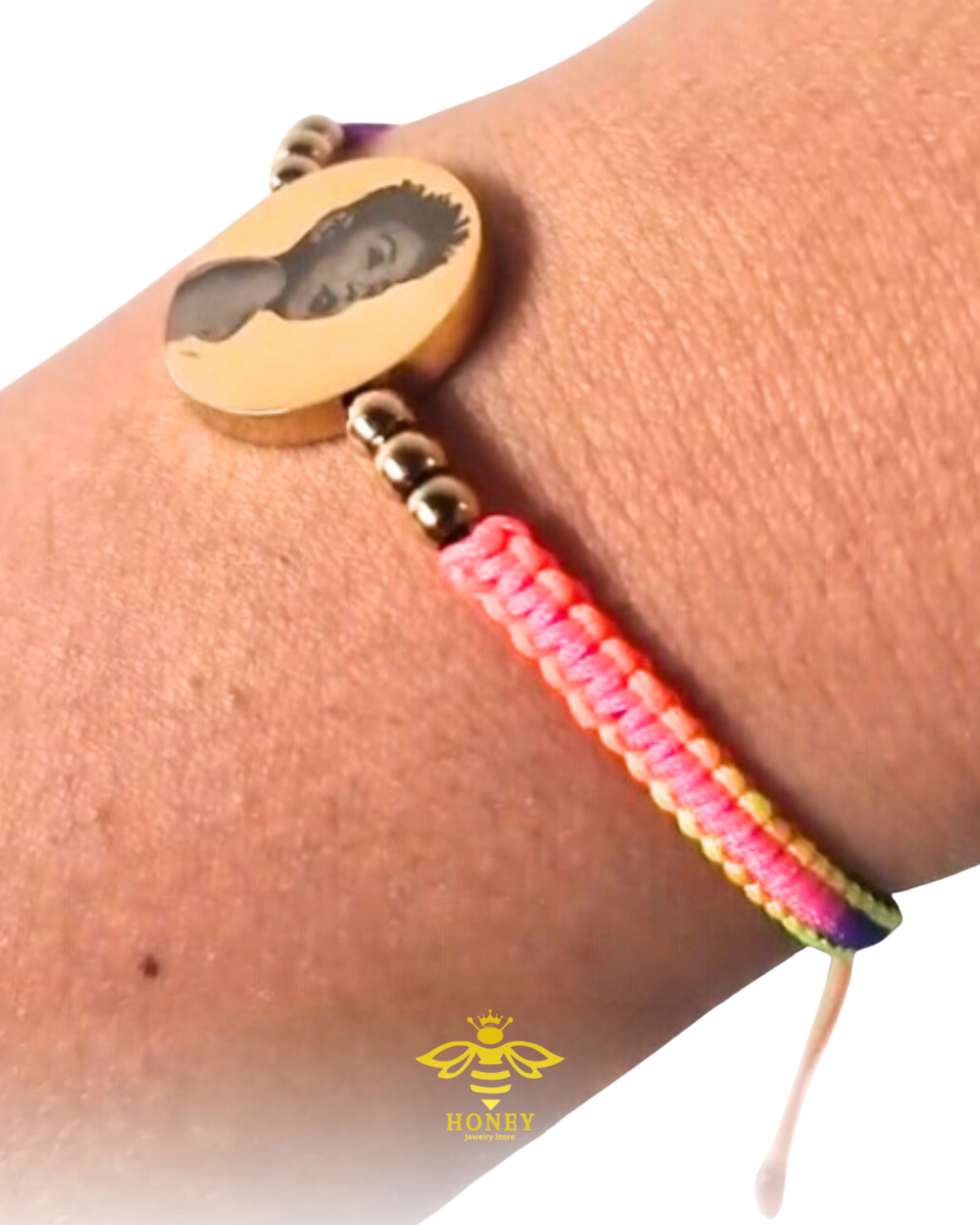 PULSERA TEJIDA CON FOTOGRABADO