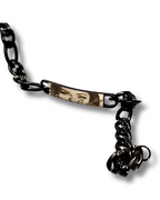 Bracelet with baguette zircons and heart pendant