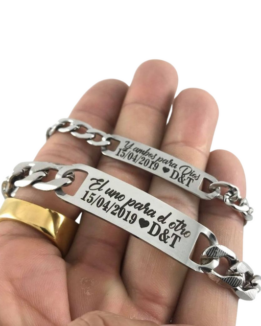 Pulsera para pareja personalizadas