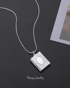 Boek medaillonketting met rand