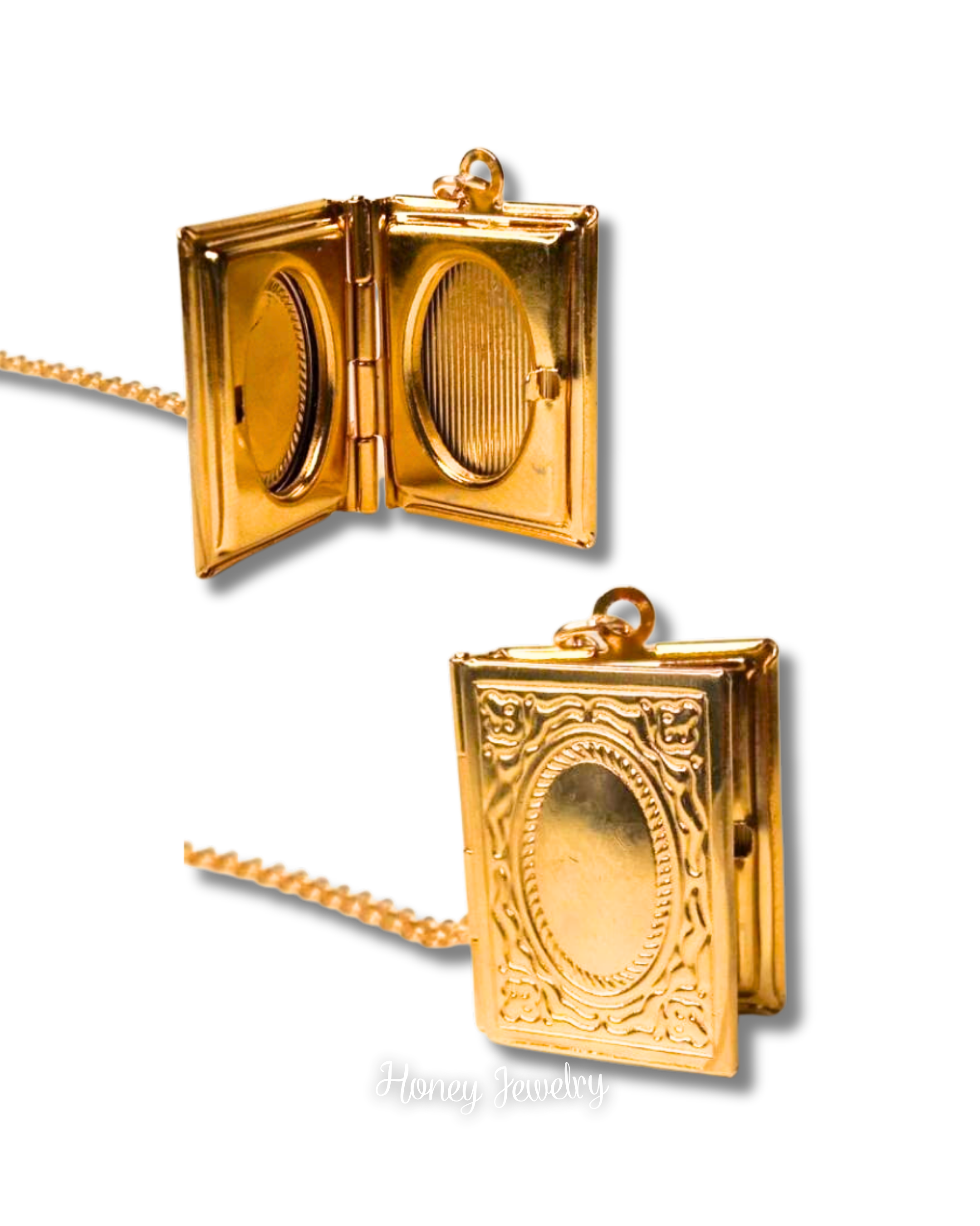 COLLAR RELICARIO BORDADO - FOTO A COLOR