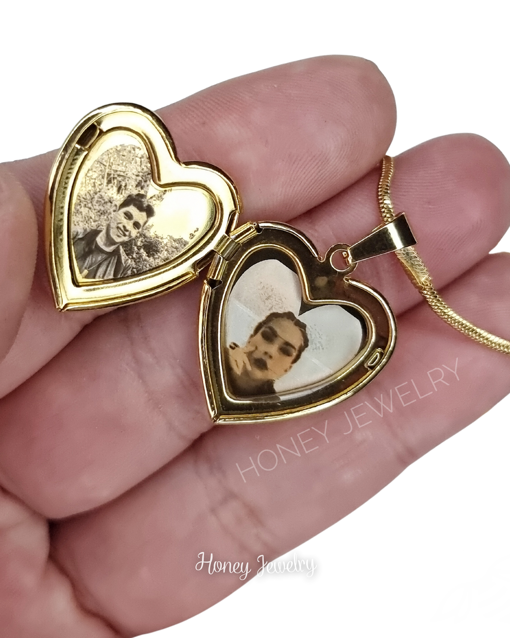 Spiegel hart medaillon HALSKETTING