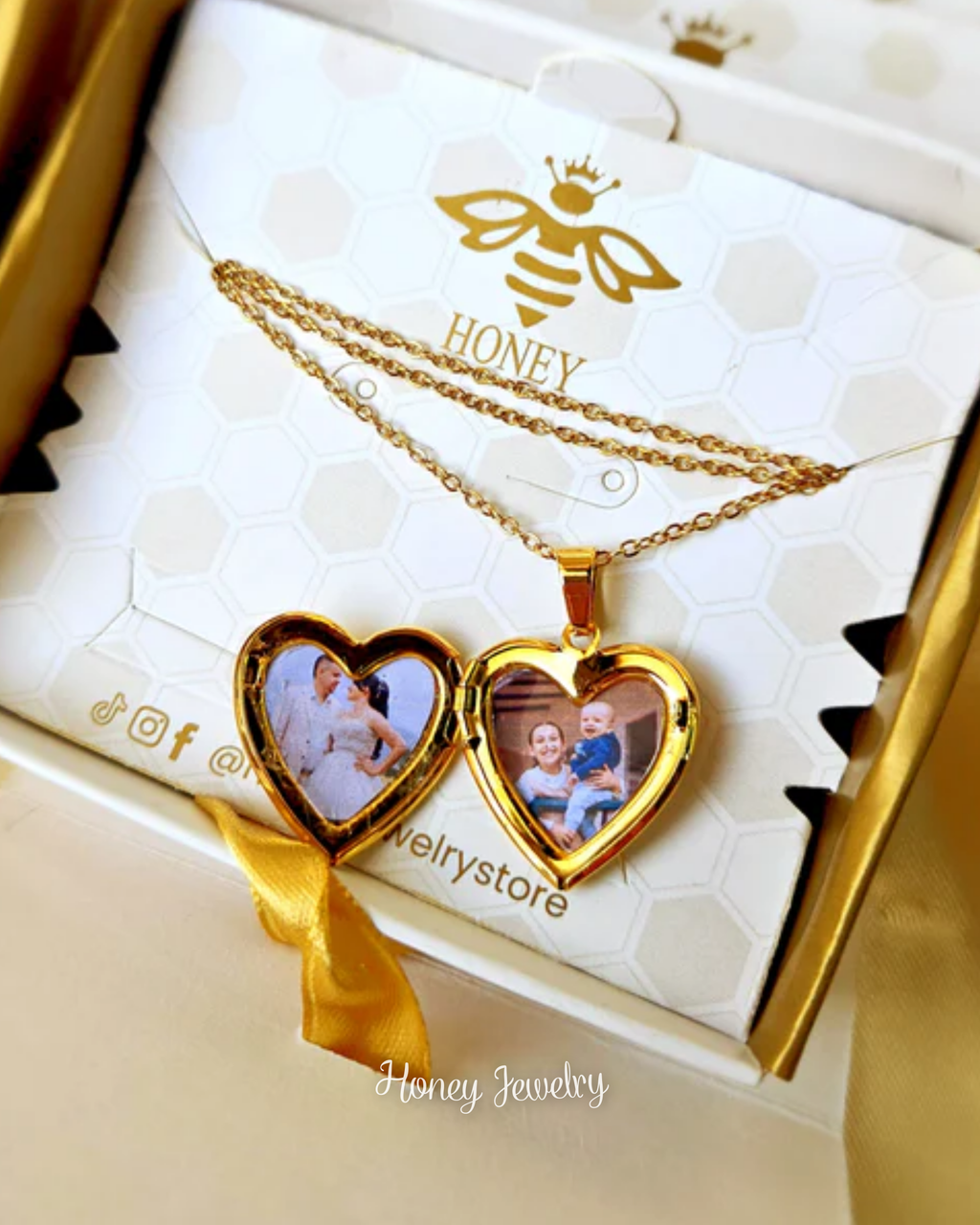 COLLAR RELICARIO CORAZÓN - FOTO A COLOR