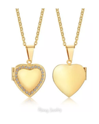 Collar Relicario corazón con circones