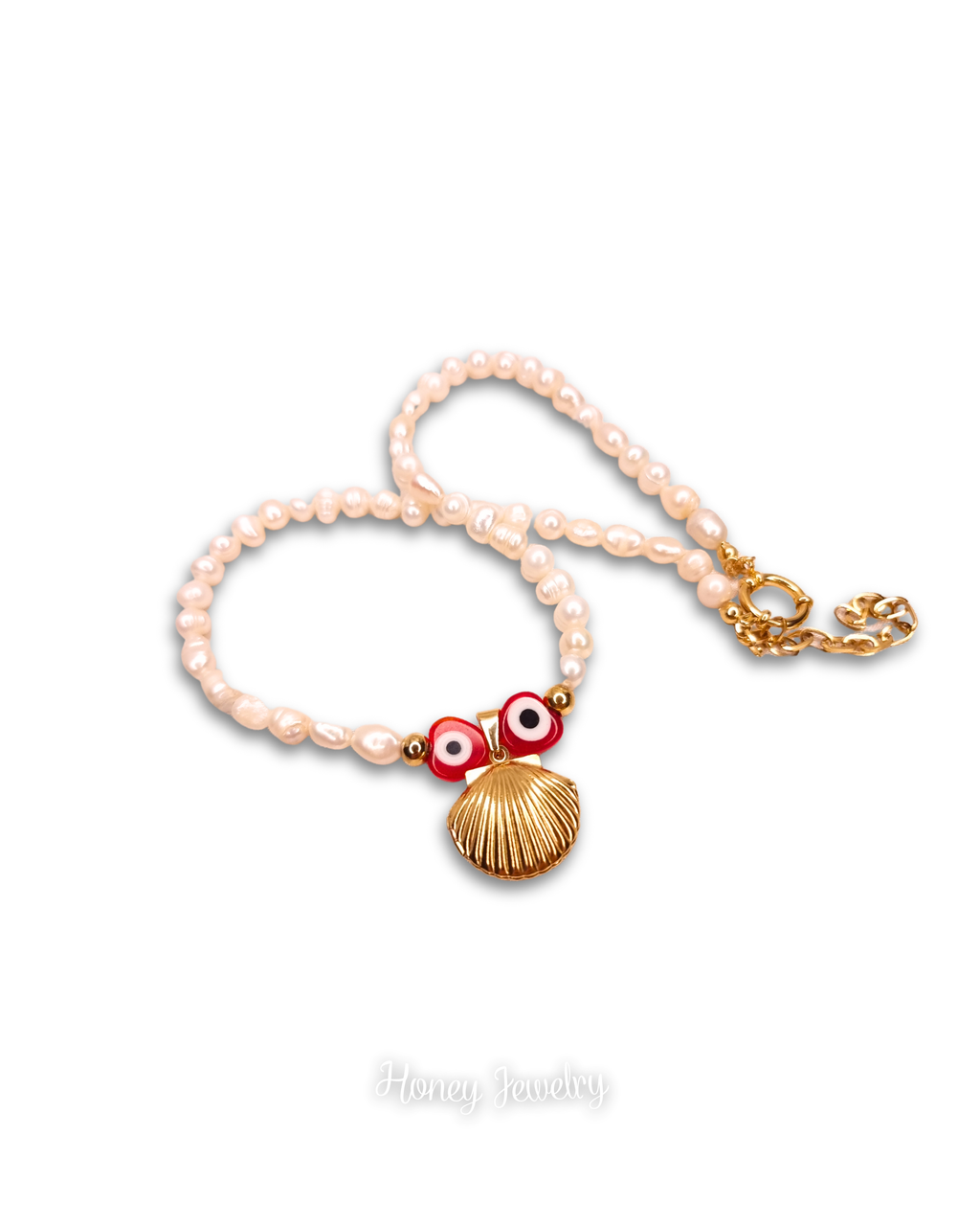 Reliekketting met natuurlijke parels