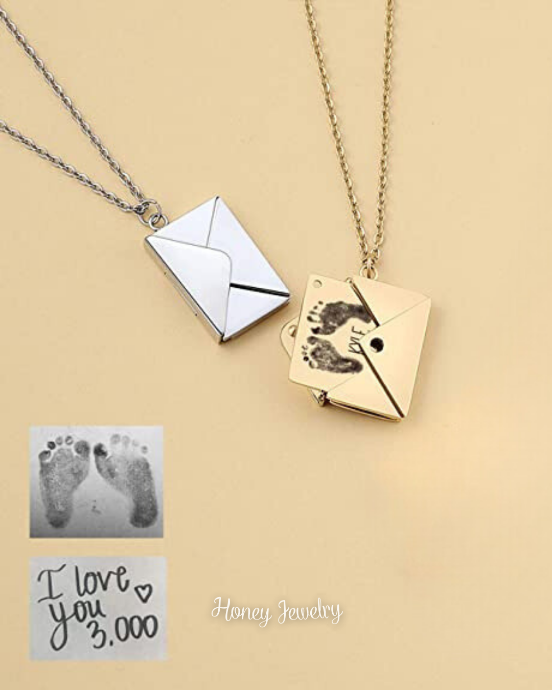 COLLAR CARTA DE AMOR CON HUELLAS DACTILARES