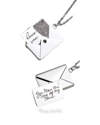 COLLAR CARTA DE AMOR CON HUELLAS DACTILARES