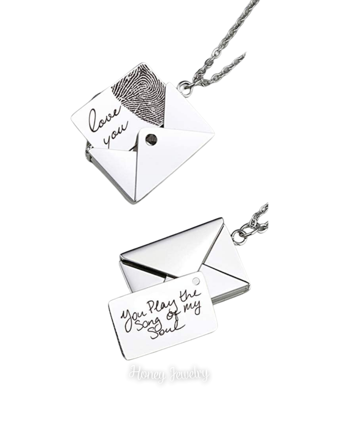 COLLAR CARTA DE AMOR CON HUELLAS DACTILARES