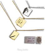 COLLAR CARTA DE AMOR CON HUELLAS DACTILARES