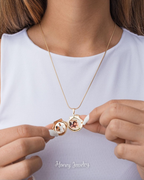 Foto-geëtste reliekschrijnketting