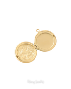 Ronde medaillonketting met bloemen