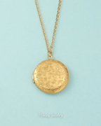 Ronde medaillonketting met bloemen