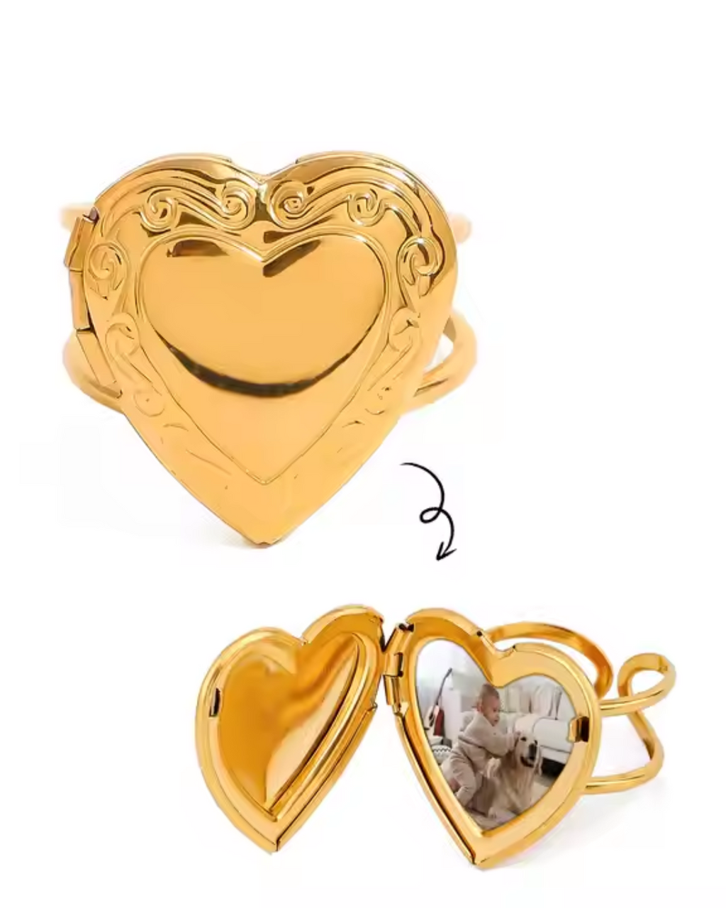 Foto-geëtste reliekschrijnketting