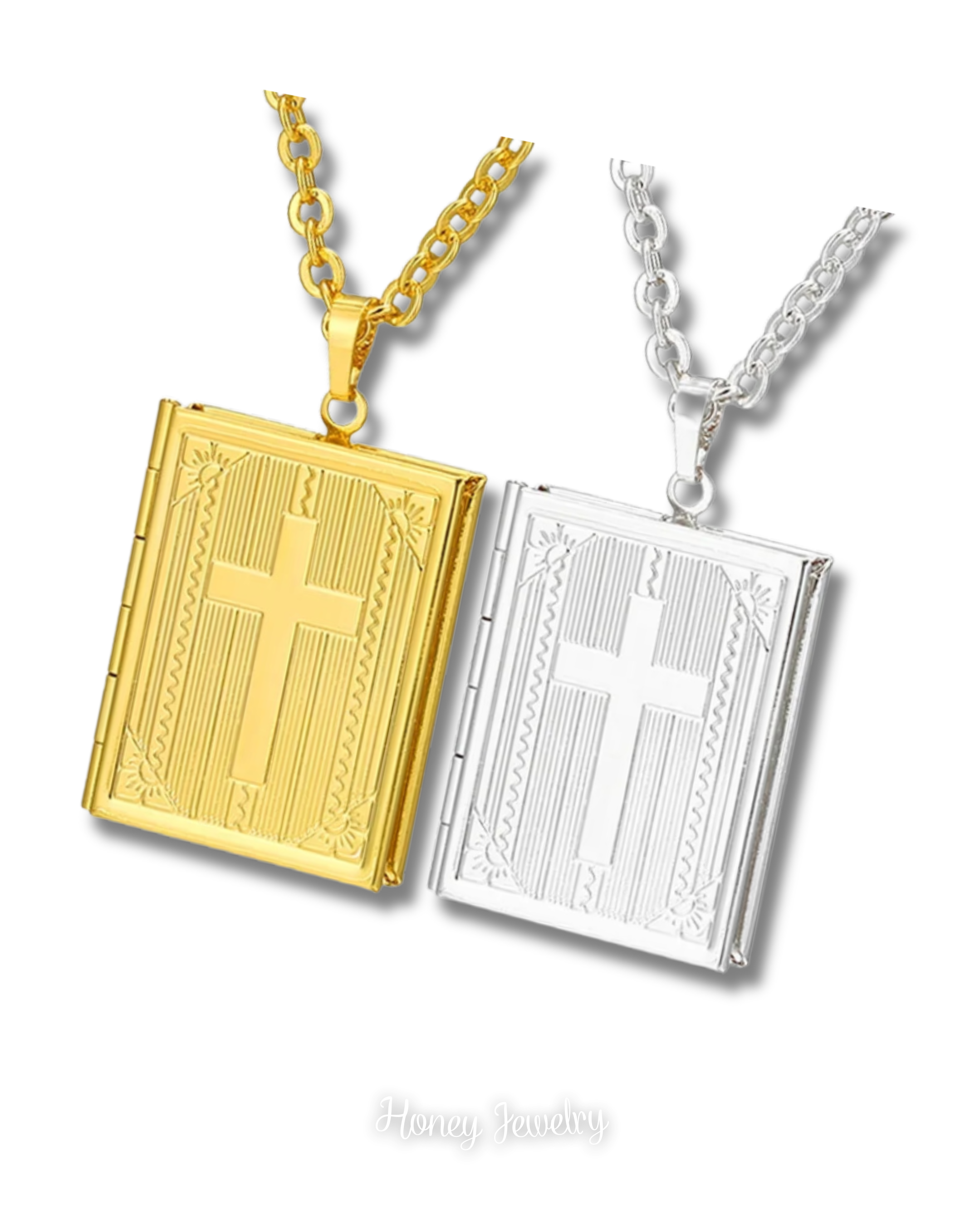 COLLAR RELICARIO CRUZ - FOTO A COLOR