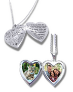 Smooth heart locket necklace