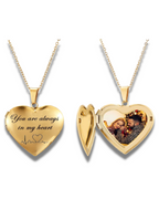 Smooth heart locket necklace