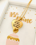 Smooth heart locket necklace