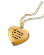 Smooth heart locket necklace