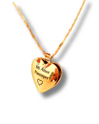 Smooth heart locket necklace