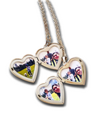 Smooth heart locket necklace