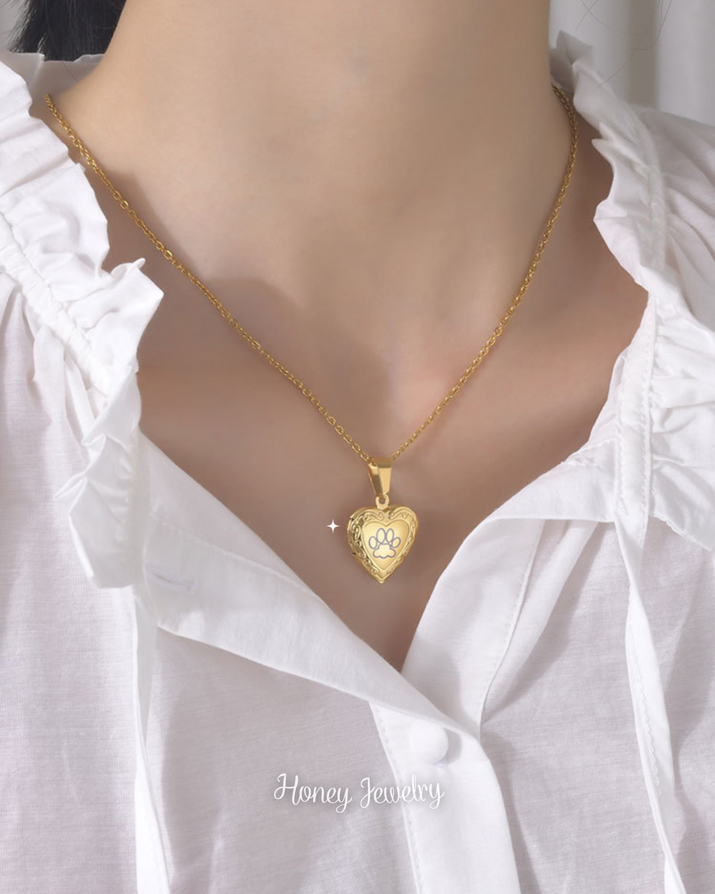 Foto-geëtste reliekschrijnketting