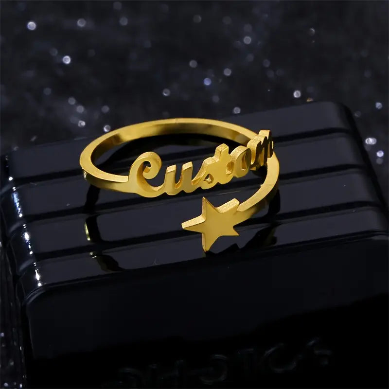 ANILLO CON NOMBRE Y ESTRELLA