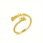 ANILLO CON NOMBRE Y CORONA